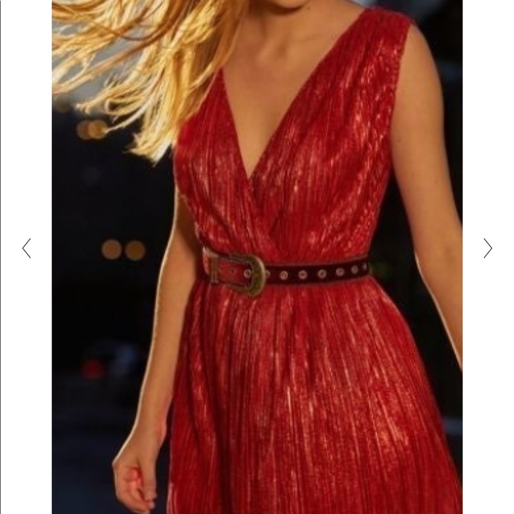 Urban Outfitters
UO OML Red Pleated Shimmer Dress